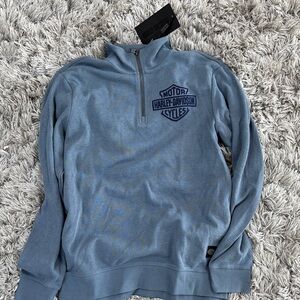 Harley-Davidson Men's Zip-Up Gray Sweater